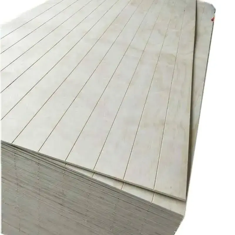 Hot Sales 15mm 18mm Pine Slotted Plywood Tongue and Groove Construction Plywood for Wall panel