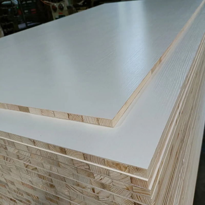 18mm Matt or Glossy White Melamine Block Board/Blockboard kitchen cabinets pine core melamine faced veneered blockboards