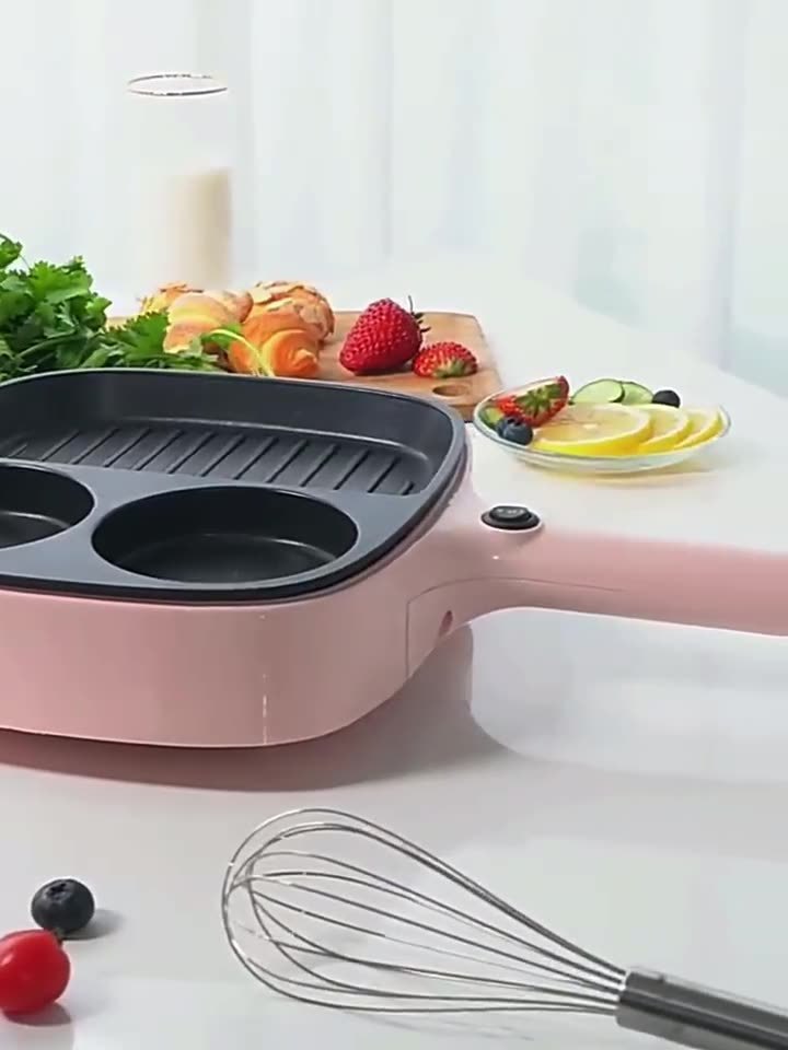 Breakfast Machine 3 In 1 Household Non-stick Steak Frying Pan Egg Burger Electric Sandwich Maker Toaster Baking Waffle Cooking