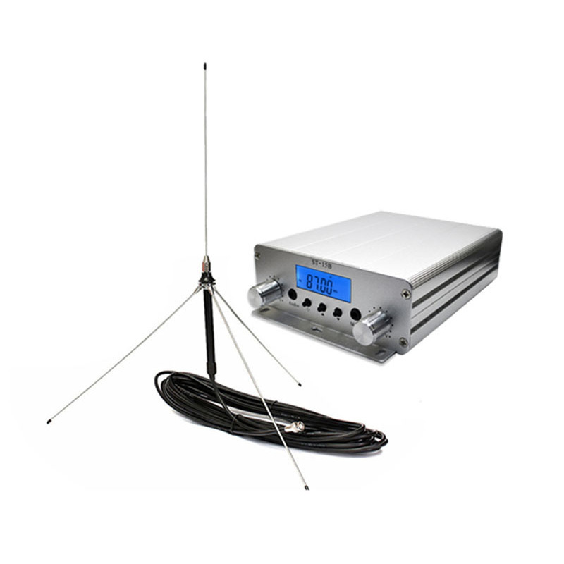 STRF 3km long range fm transmitter 15W FM transmitter 76MHz-108MHZ + GP2 antenna + Power source + audio cable