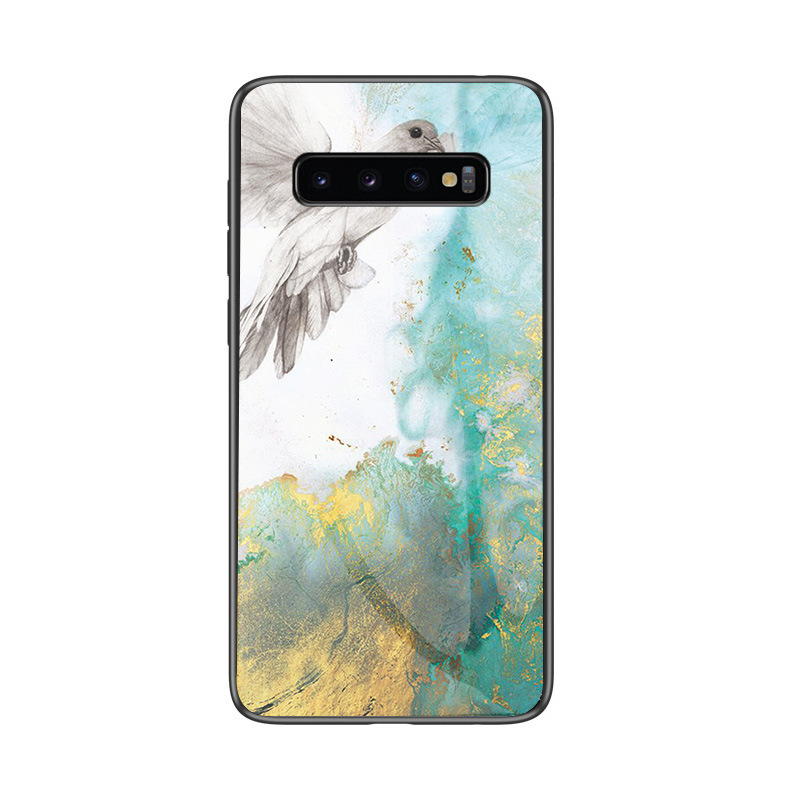 Luxury Marble Tempered Glass Case For Samsung S10 Plus S10e S8 S9 Plus Note 8 9 A6S A8S A750 A9 Back Protective Cover