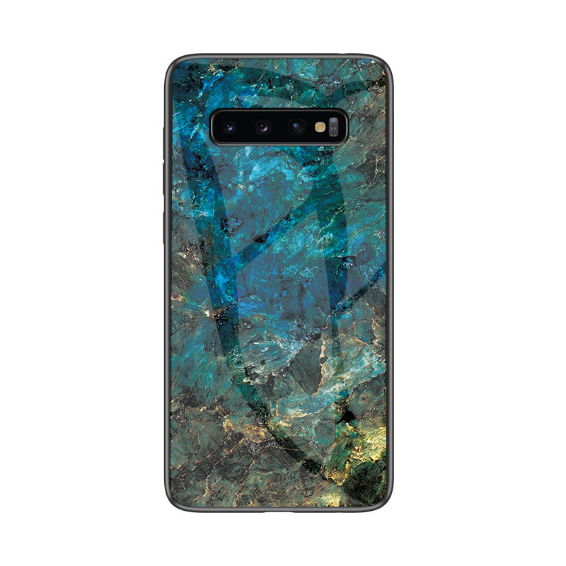 Luxury Marble Tempered Glass Case For Samsung S10 Plus S10e S8 S9 Plus Note 8 9 A6S A8S A750 A9 Back Protective Cover