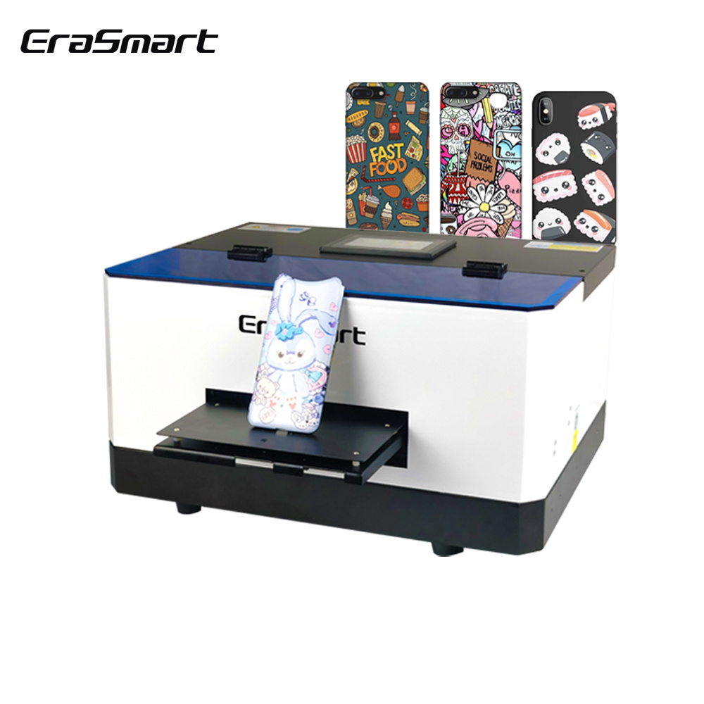 Erasmart wholesale 6 color Digital printing machine A5 Mobile Cell Phone Case UV Printer MINI