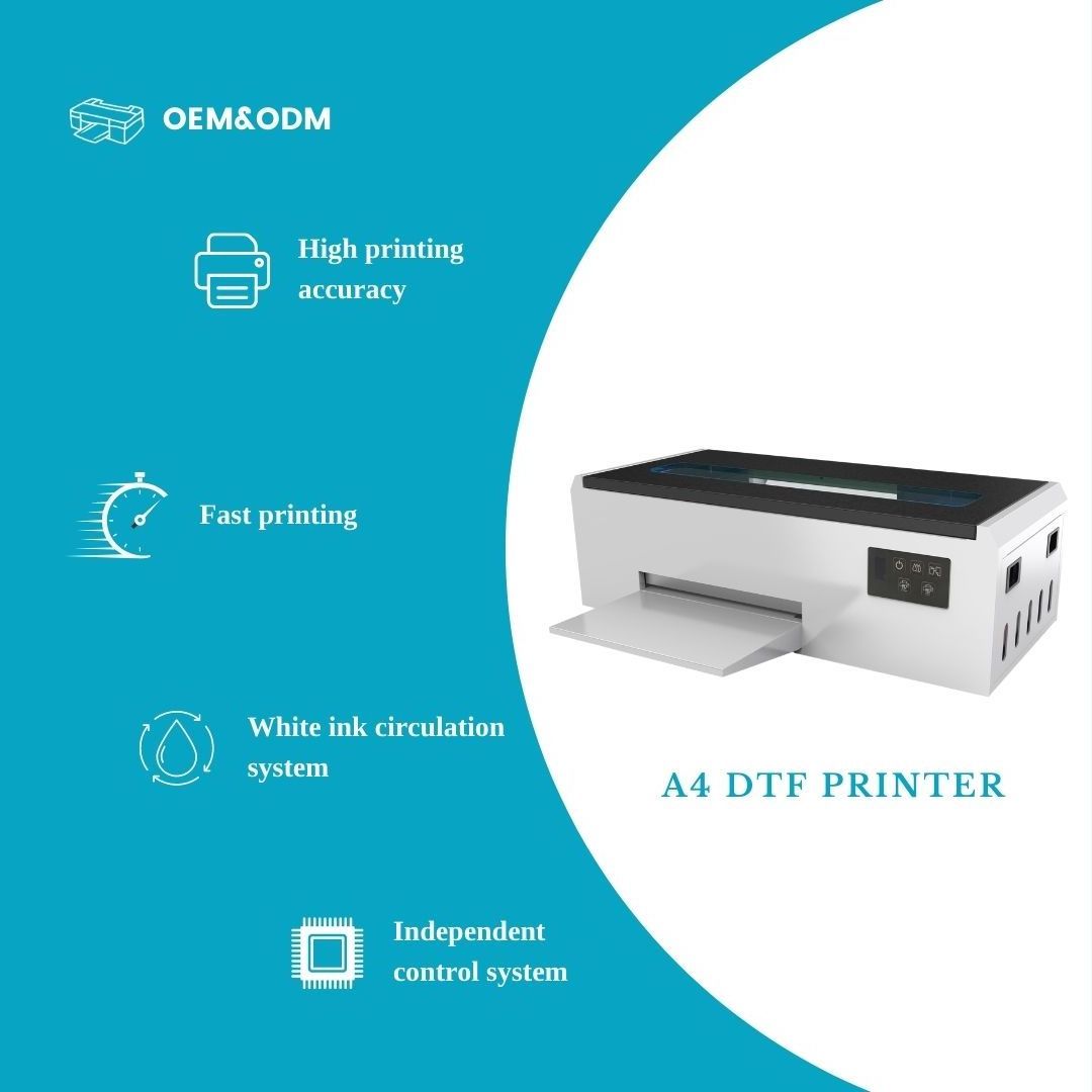 Erasmart Hot Sale L800 Print Head White Ink A4 Dtf Printer Silicon Logo Printing Machine For Tshirts