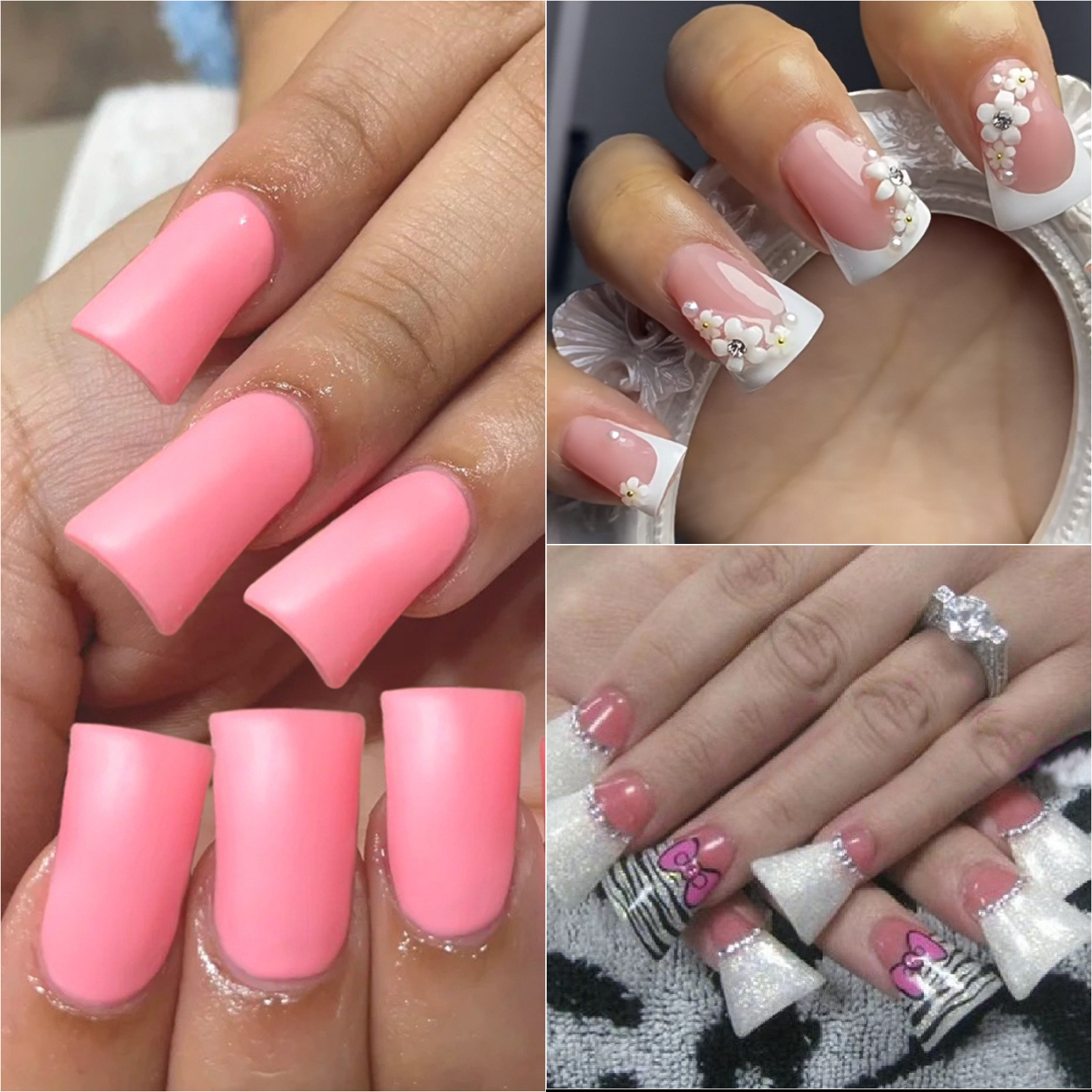 Full Cover Duck Nail Tips Medium 500Pcs/Box Large XL XXL Flare Acrylic Clear Half Cover Shaped Wide Duck Nail Tips