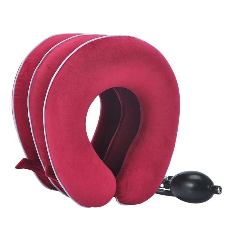 Super velvet material  Medical inflatable cervical neck collar traction device