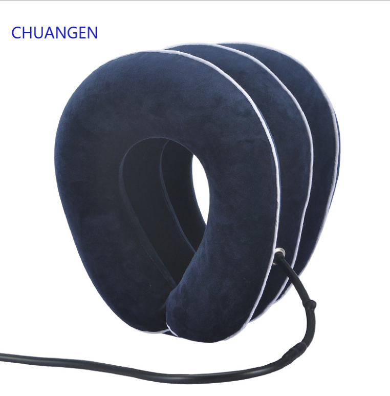 Super velvet material  Medical inflatable cervical neck collar traction device