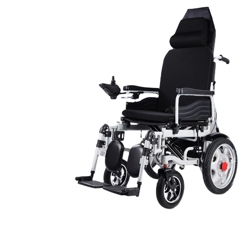 Hot Selling High Quality Handicapped back antishock full lying folding Electric Wheelchair reclining power wheelchair