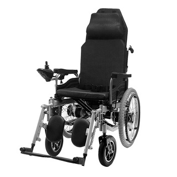 Lightweight Handicapped back antishock full lying folding Electric Wheelchair  adult high back reclining wheelchair