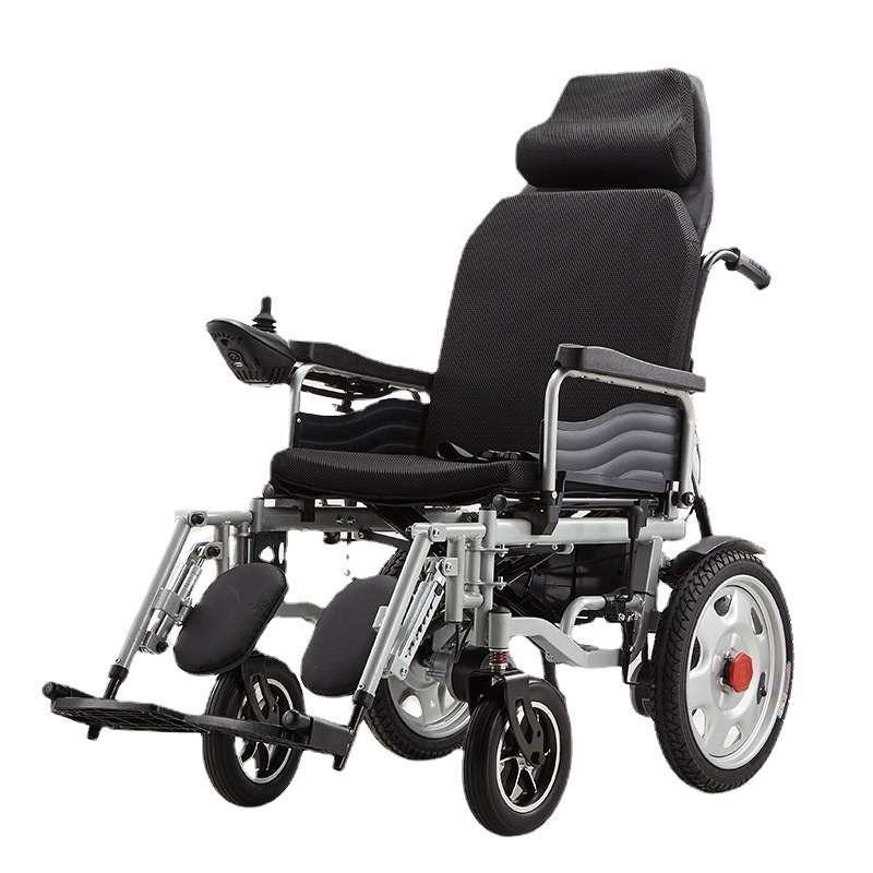 Hot Selling High Quality Handicapped back antishock full lying folding Electric Wheelchair reclining power wheelchair