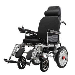 Hot Selling High Quality Handicapped back antishock full lying folding Electric Wheelchair reclining power wheelchair