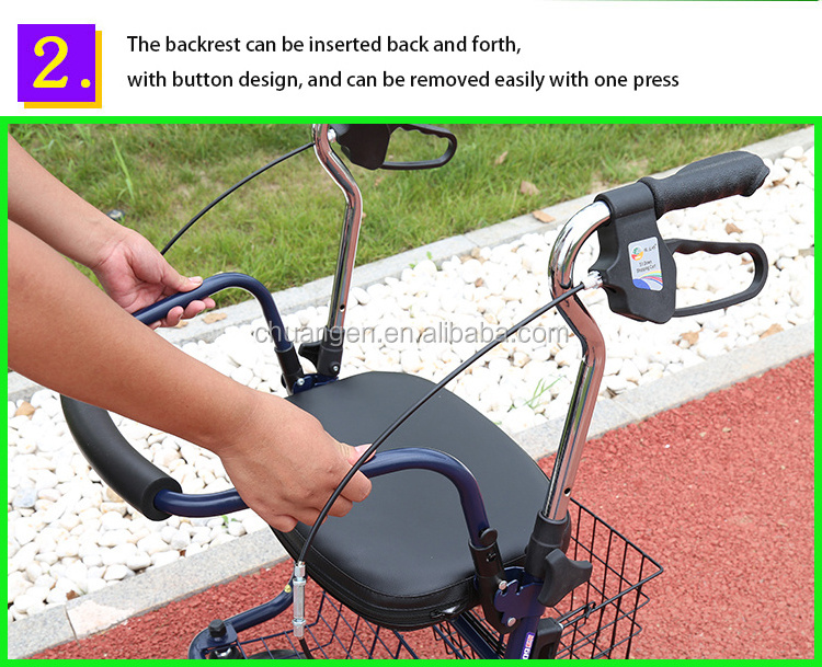 Elderly folding portable shopping cart elderly trolleys small cart to buy vegetables four-wheel walkers