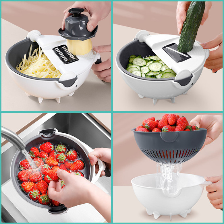 Top Seller Fruit Slicer Grater Shredders Household Multifunctional Vegetable Cutter Drain Basket Slicers