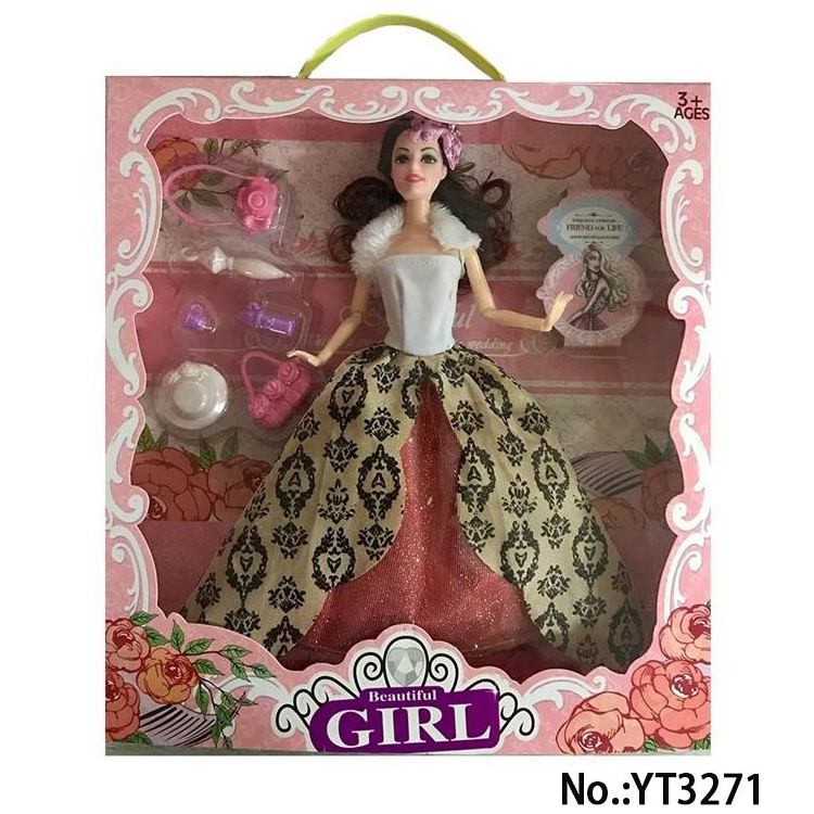 Hot sale baby doll Plastic fashion 11.5 inch dolls toy Princess dolls with dress for kids