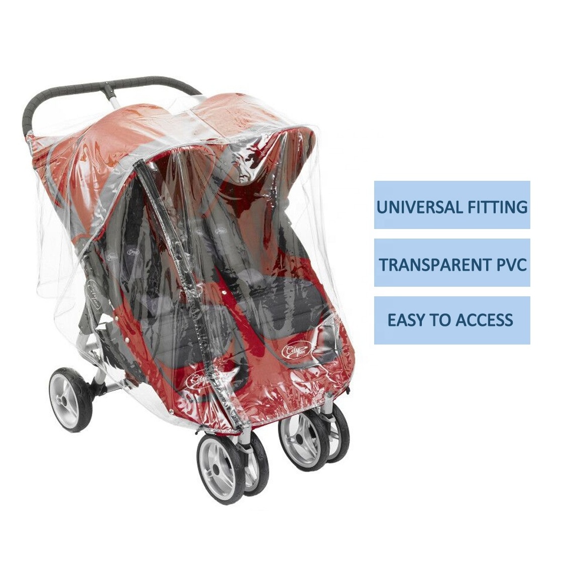 Umbrella Universal Baby Bay Stroller Push Chain Clear Rain Cover Car Baby Trolley For Push Chair