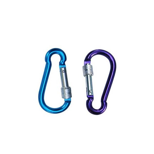 Factory high quality Aluminum Screw Twist Lock snap hook Carabiner D Shape Screwgate Rock Climbing Carabiner Outdoor Sport Tools