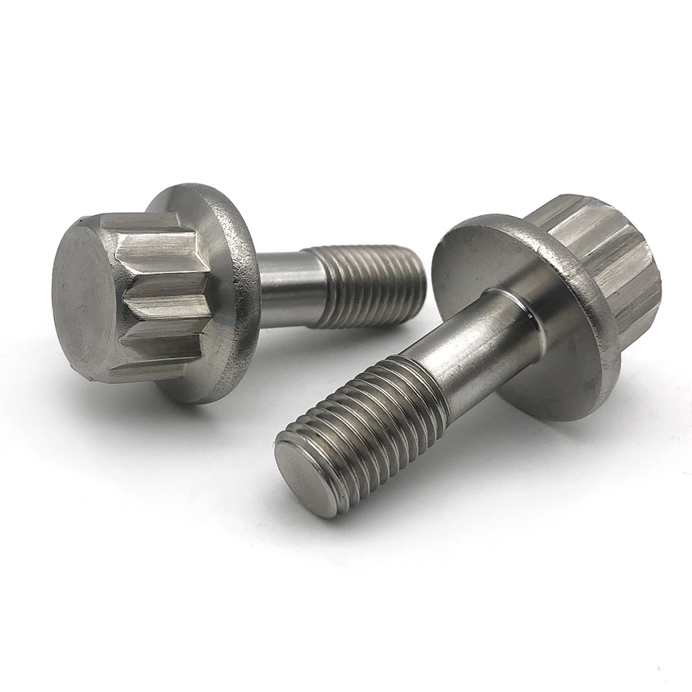 China supplier customized good quality m6 m8 m9 m12x1.5 hexagon bolts and nuts stainless steel titanium hex flange drilled bolt