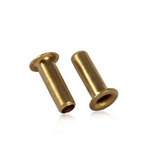 Factory wholesale custom furniture eyelet rivets Manufacturer din7340 metal brass flat head special hollow tubular rivets