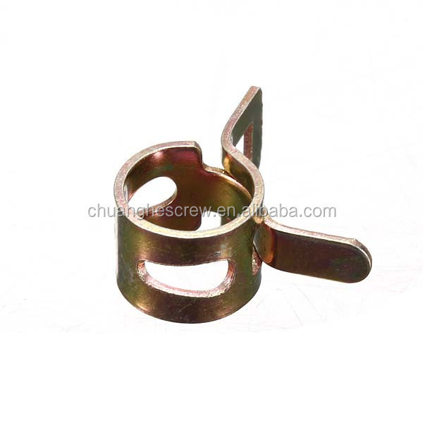 Constant tension spring band hose clamp