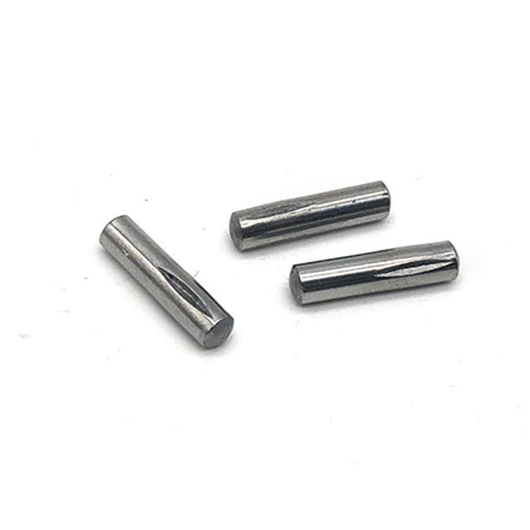 Custom precision stainless steel hardness stepped threaded slotted knurled dowel pin