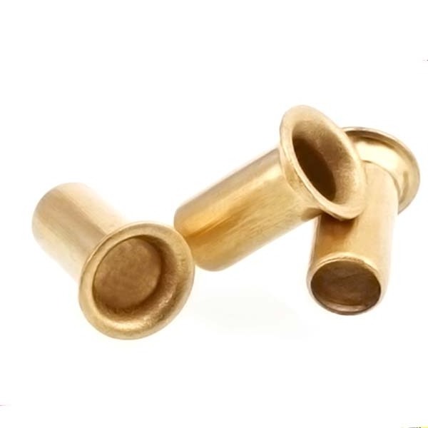 Factory wholesale custom furniture eyelet rivets Manufacturer din7340 metal brass flat head special hollow tubular rivets