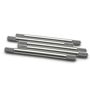 Custom precision stainless steel hardness stepped threaded slotted knurled dowel pin