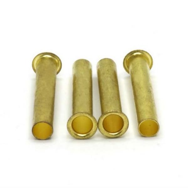 Factory wholesale custom furniture eyelet rivets Manufacturer din7340 metal brass flat head special hollow tubular rivets