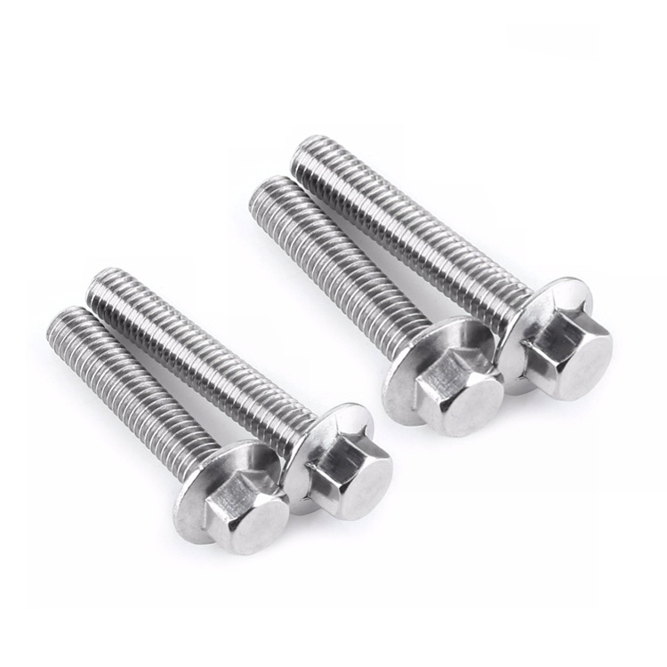 China supplier customized good quality m6 m8 m9 m12x1.5 hexagon bolts and nuts stainless steel titanium hex flange drilled bolt