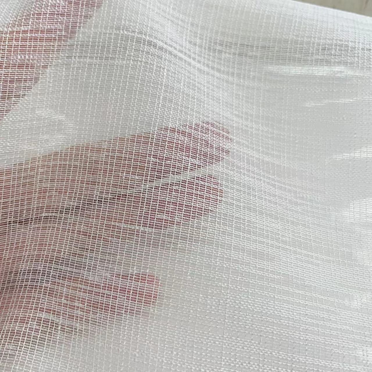 Factory Supply Stock Light Filtering Transparent Curtain Voile Polyester Sheer Fabric