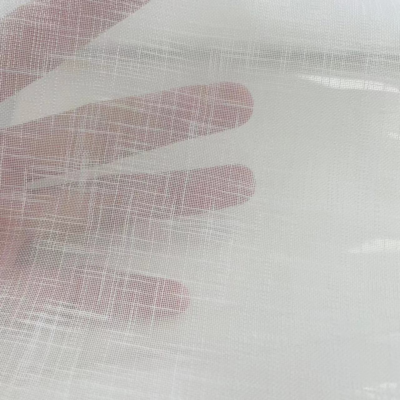 Factory Supply Stock Light Filtering Transparent Curtain Voile Polyester Sheer Fabric