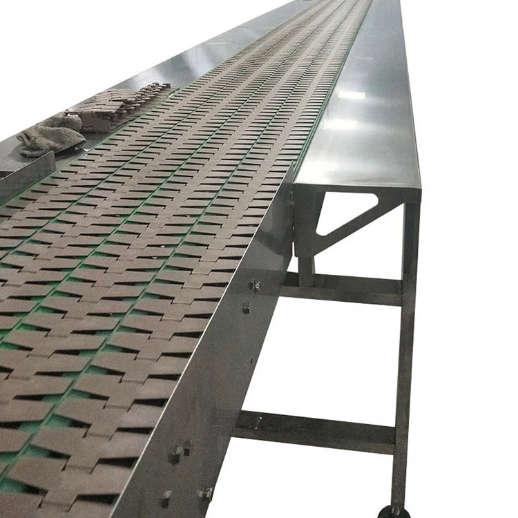 High Quality 304 Stainless Steel Conveyor Assembly Line Slat Conveyor for Food and Cargo Transportation