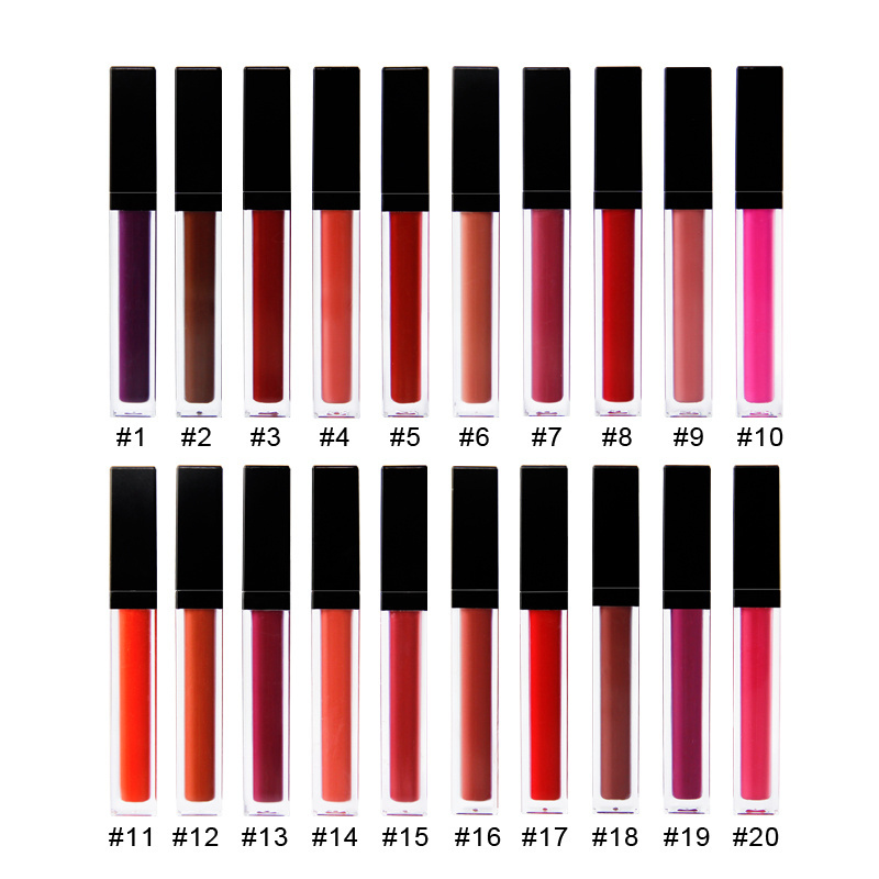 Lip Gloss Private Label 43 Colors Popular Vegan Long Lasting Custom Logo  Matte Liquid Lipstick