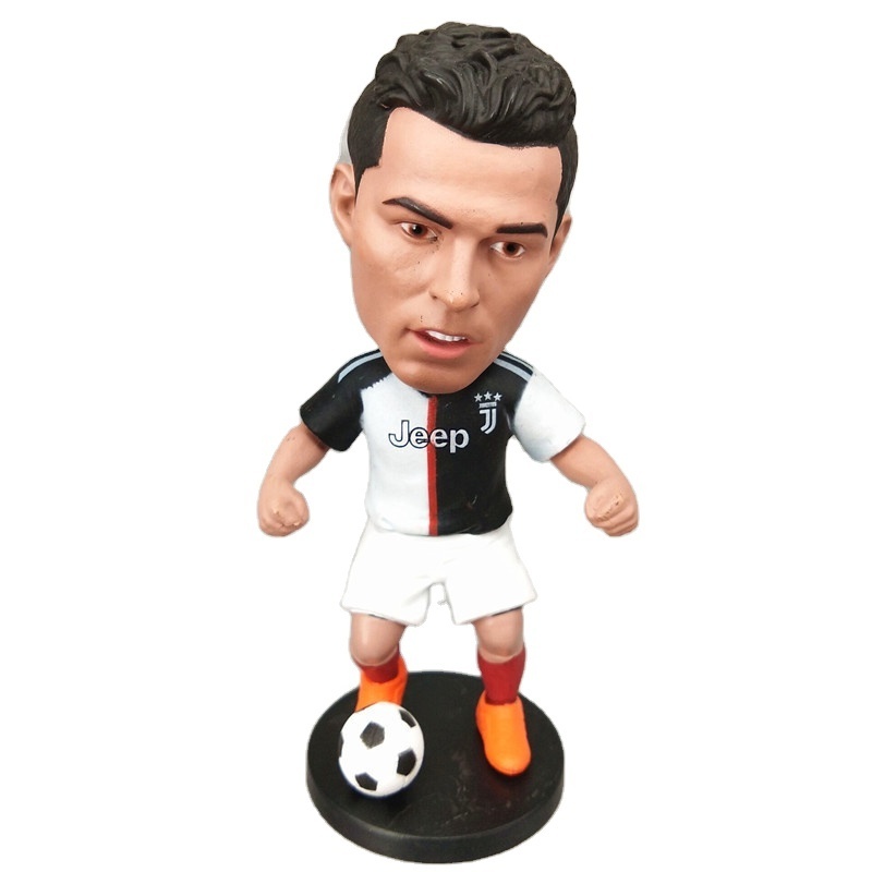 Custom Made Football Star Bobbleheads Simulation Figures for Gift Cake Decoration