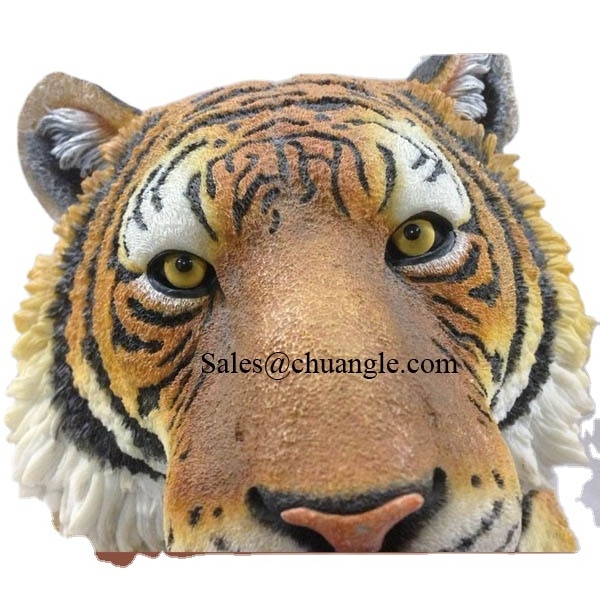 Wholesale customized life size animal statue, tiger,horse, monster head statue for decorative use