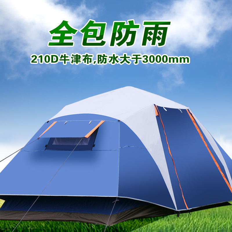 2021 Luxury Big Layer 5 Persons Waterproof Outdoor Family Camping Glamping Tents For Sale