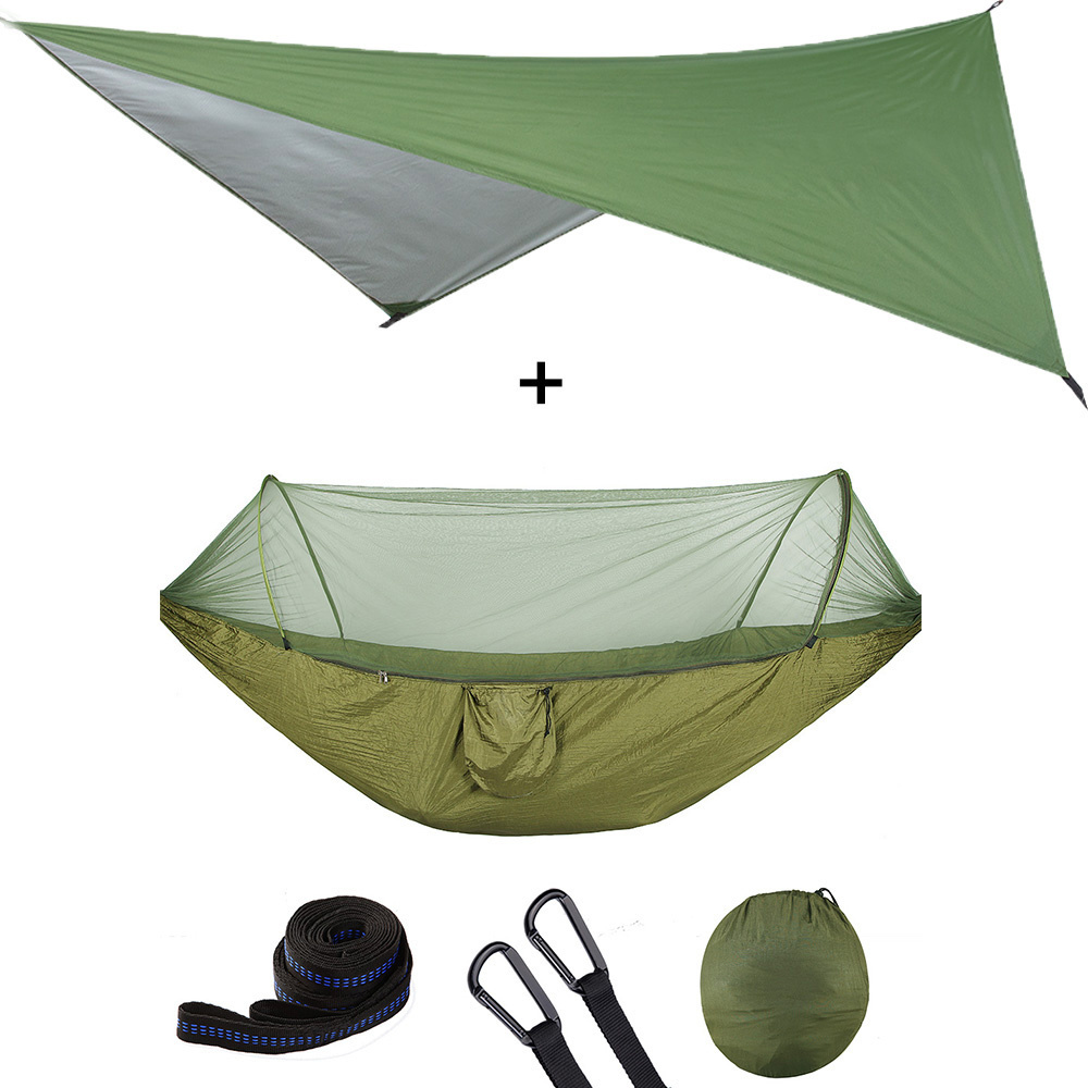 CLM Portable with Mosquito Net and Waterproof Travel Outdoor Quick Open Tent Hammock