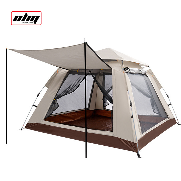 CLM Hiking Beach Folding Waterproof Automatic Tente-Camping Popup Instant Black Camping Tent With Bed