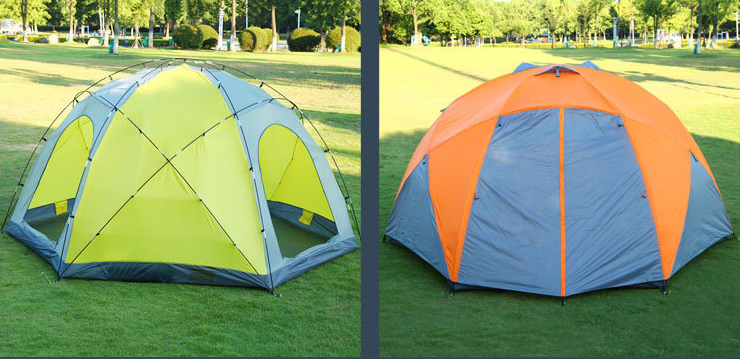 CLM 10 Person High Quality Portable Family Tent Waterproof Camping Outdoor Tent Double Layers Hexagon Tent Outdoor