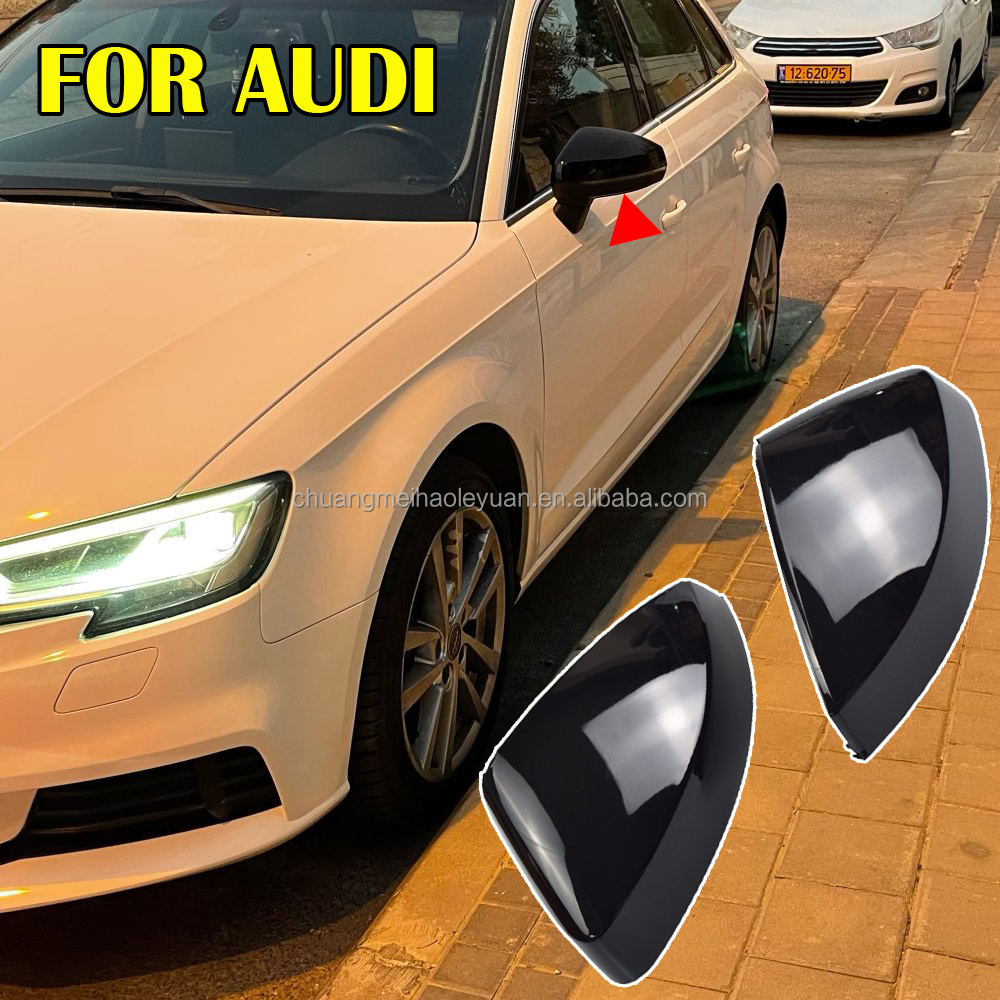 2pcs Replacement Carbon Fiber Pattern Rearview side Mirror cover caps For Audi A3 S3 8V RS3 2013 2014 2015 2016 2018 2017 2019