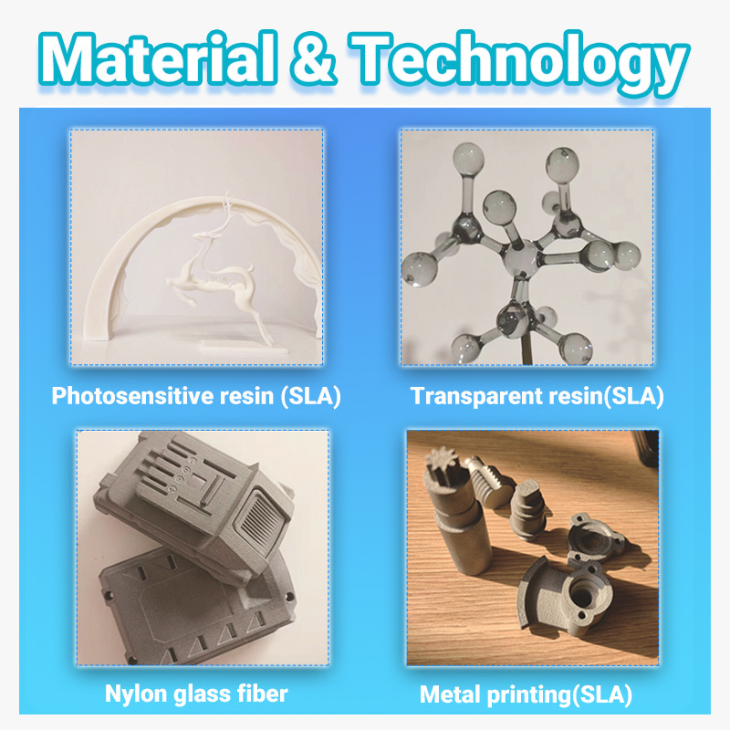 OEM Custom SLA SLS SLM 3D Printing Service Rapid Prototyping Design for Plastic ABS Resin Mold 3D Printer Model Moulds