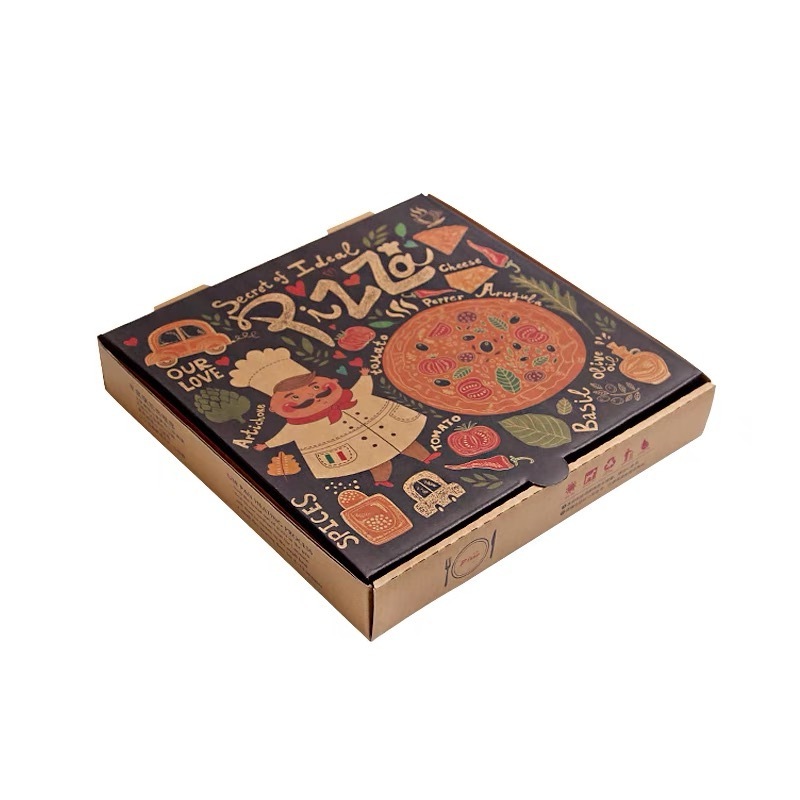 biodegradable Pizza box packaging carton 10 12 13 14 inch pizza packing delivery box supplier for pizza