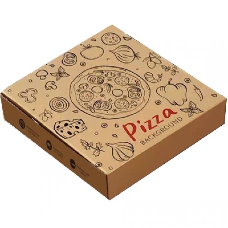 biodegradable Pizza box packaging carton 10 12 13 14 inch pizza packing delivery box supplier for pizza