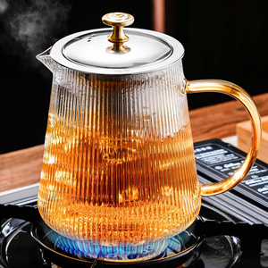 New Design High Temperature Resistant Tea Brewing Teapot with Glass Strainer