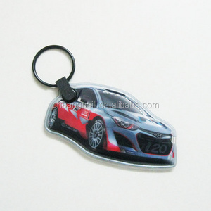 car shaped Pvc Led Flashlight Keychain with custom printing