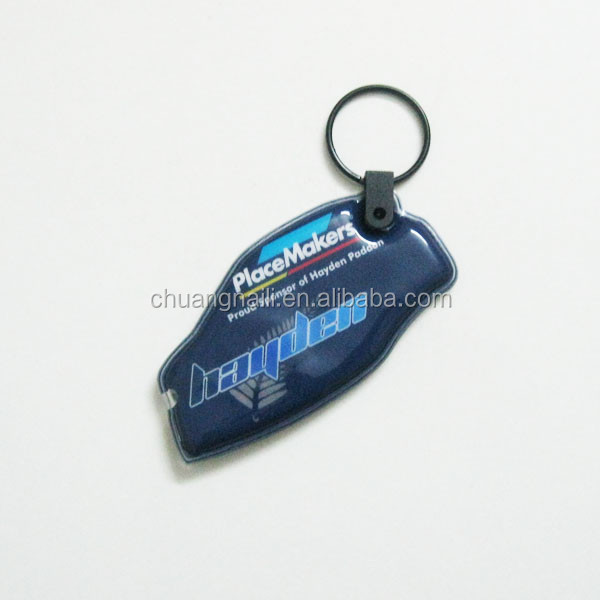 car shaped Pvc Led Flashlight Keychain with custom printing