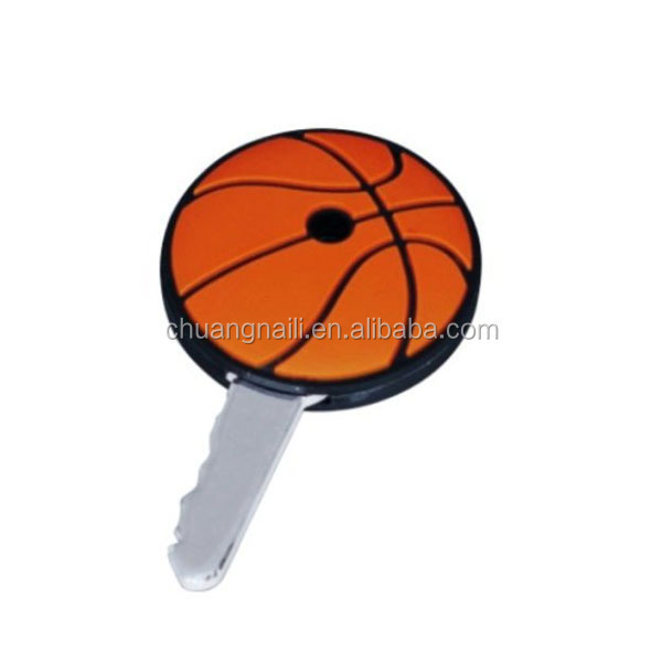 Cute Soft pvc Key Cover, Stylish Korea Key Top Head Cover Chain Cap Keyring