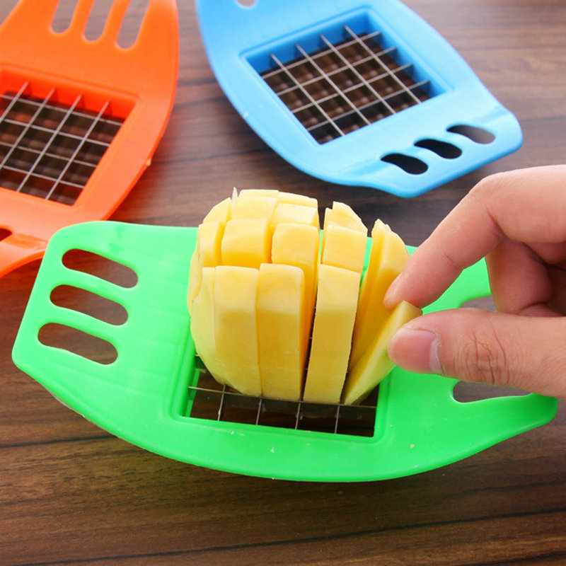 Stainless Steel Vegetable Potato Slicer Cutter Chopper Chips Making Tool Potato Cutting Fries Tool Kitchen Accessories