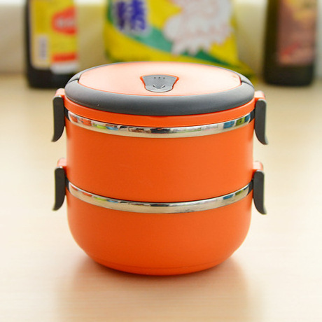 stainless steel food carrier Wholesale 1/2/3/4 layers bento food container keep warm round tiffin insulated