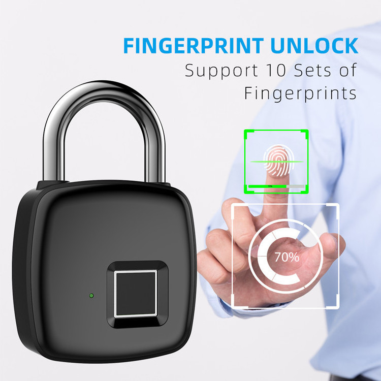 Hottest Fingerprint Unlock Fast Recognition Smart Padlock Work With Tuya APP