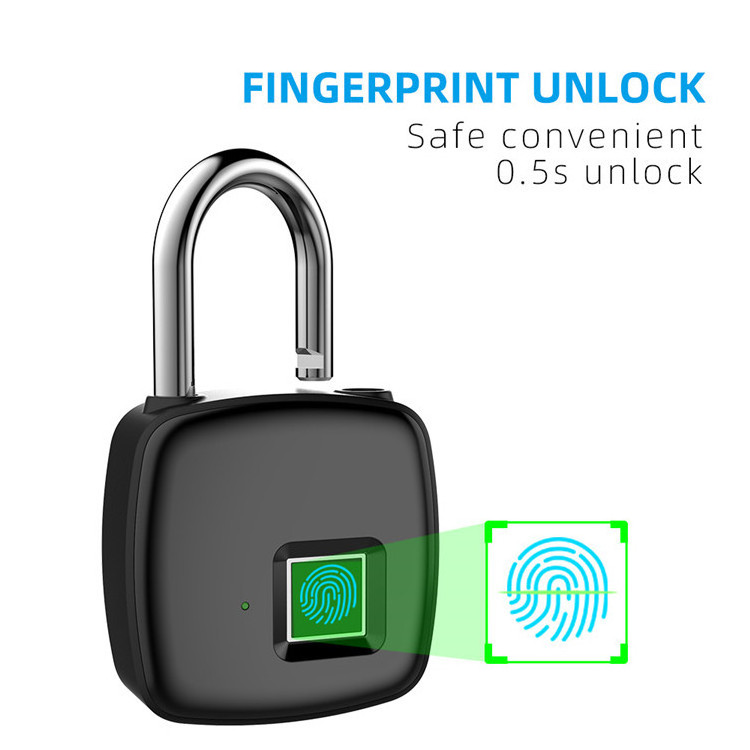 Hottest Fingerprint Unlock Fast Recognition Smart Padlock Work With Tuya APP